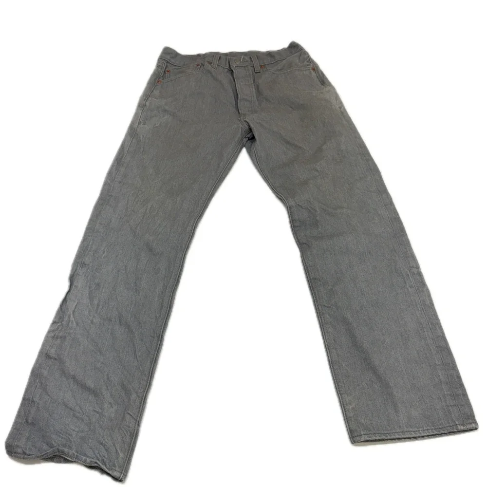 Levis Jeans Mens 32x29 Gray Original Fit 501 Vintage Streetwear